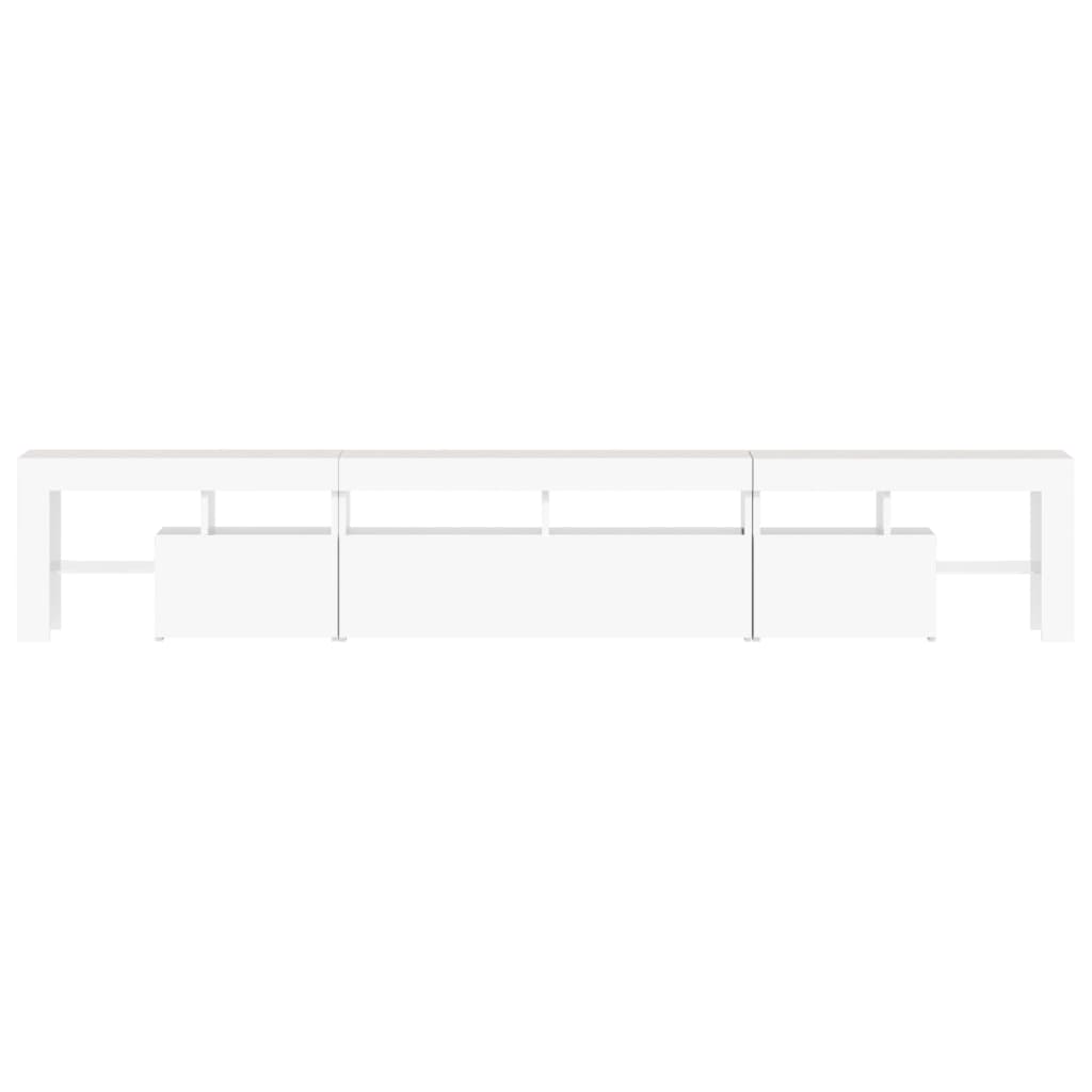 Comode TV cu lumini LED, alb2，30x36,5x40