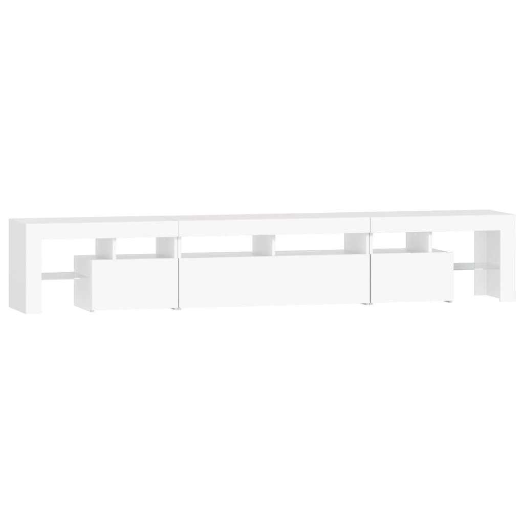 Comode TV cu lumini LED, alb2，30x36,5x40