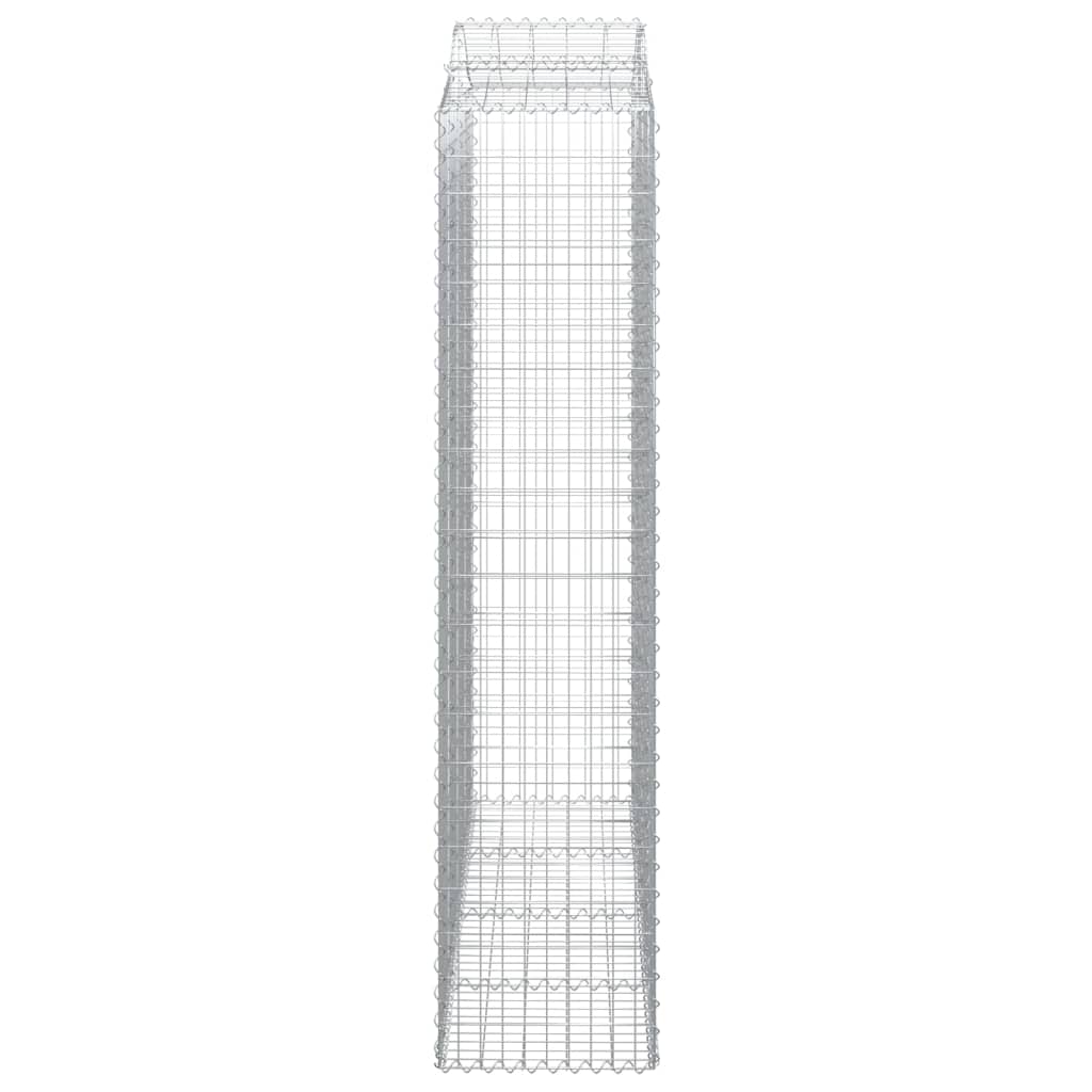 Coș gabion arcuit, 200x50x220/240 cm, fier galvanizat