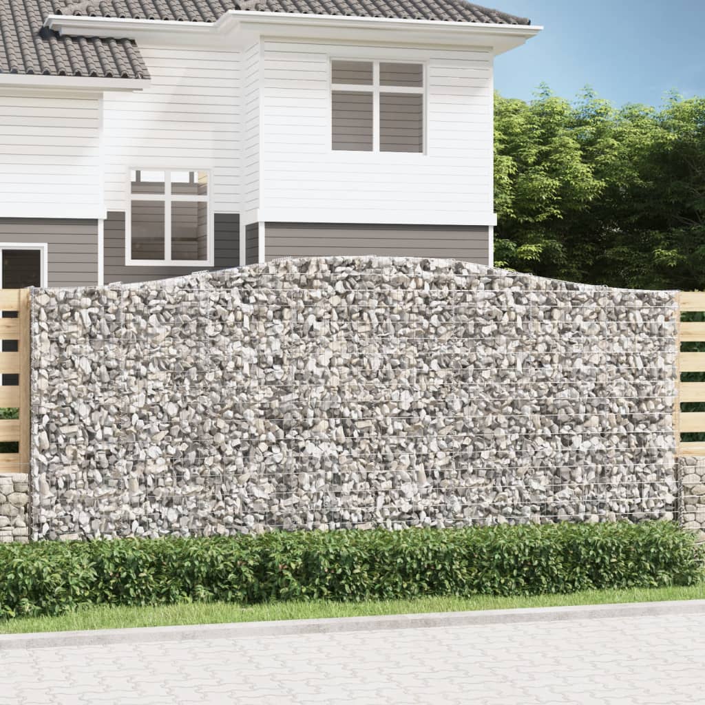 Coș gabion arcuit, 400x50x180/200 cm, fier galvanizat