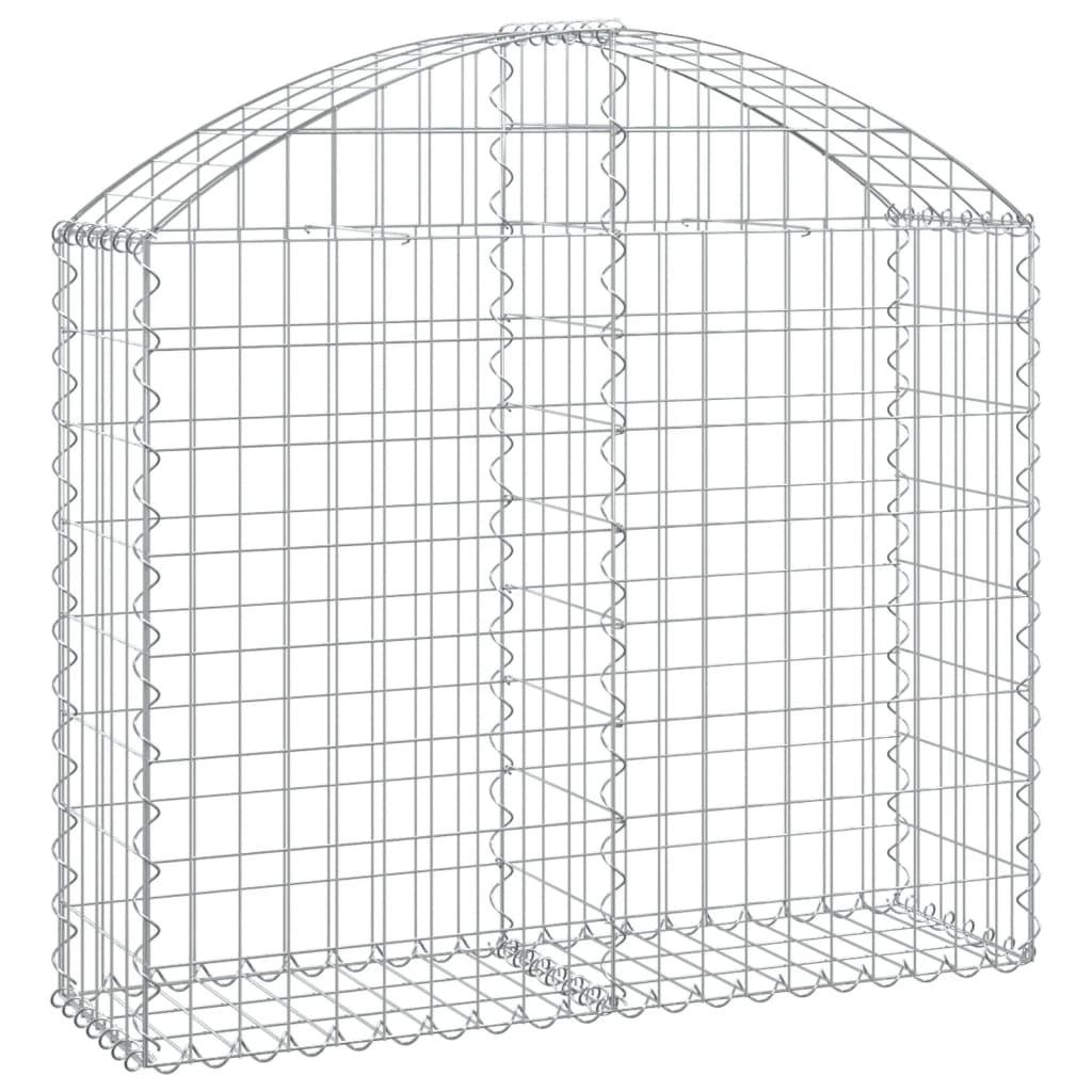 Coș gabion arcuit, 100x30x80/100 cm, fier galvanizat