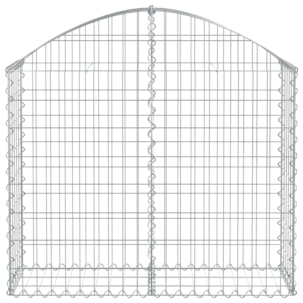 Coș gabion arcuit, 100x30x80/100 cm, fier galvanizat