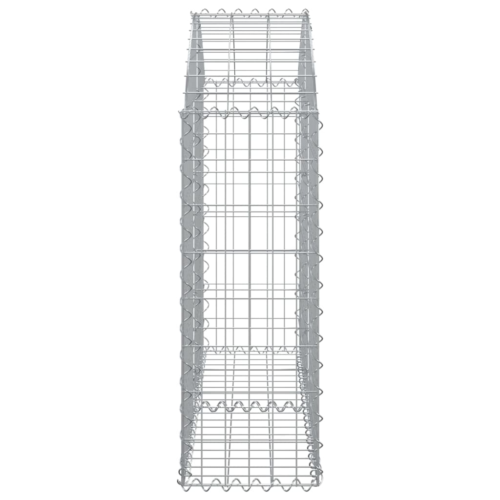 Coș gabion arcuit, 100x30x80/100 cm, fier galvanizat