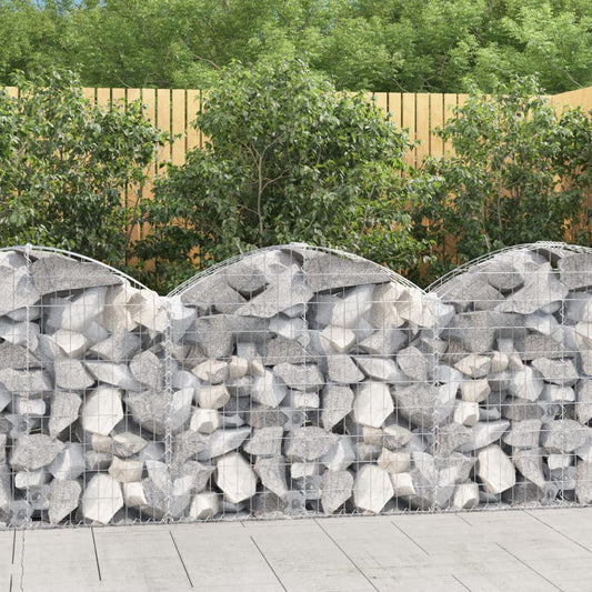 Coș gabion arcuit, 100x30x80/100 cm, fier galvanizat