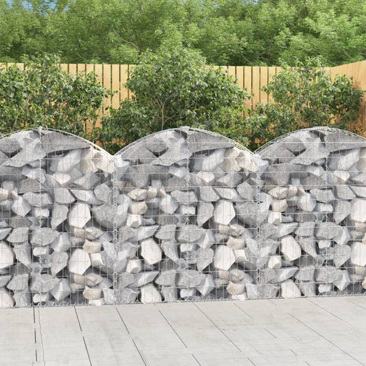 Coș gabion arcuit, 100x30x100/120 cm, fier galvanizat