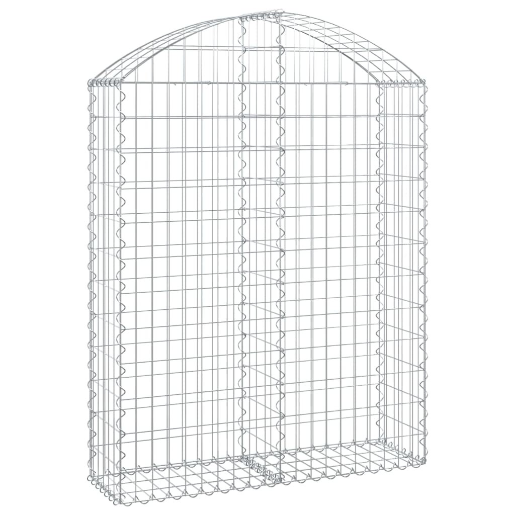 Coș gabion arcuit, 100x30x120/140 cm, fier galvanizat