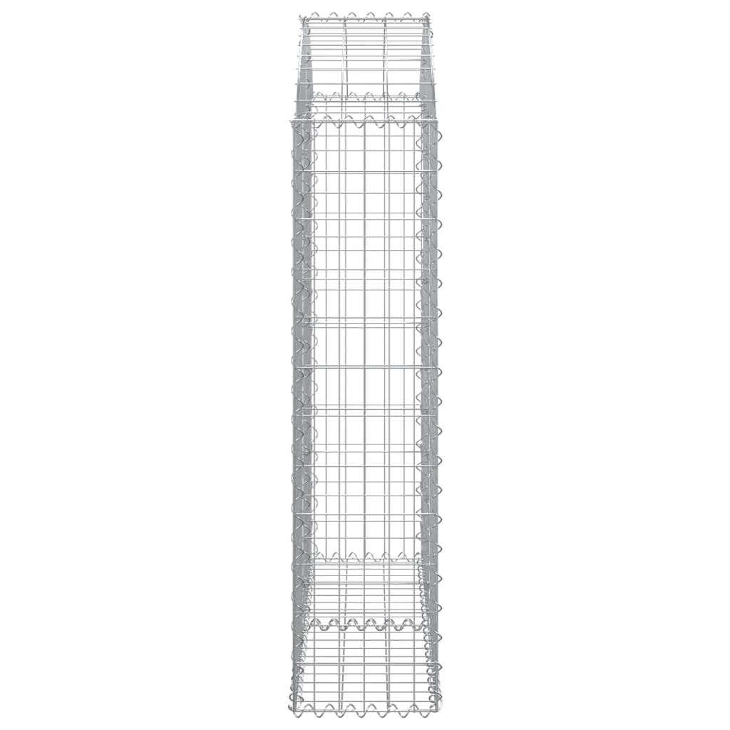 Coș gabion arcuit, 100x30x120/140 cm, fier galvanizat