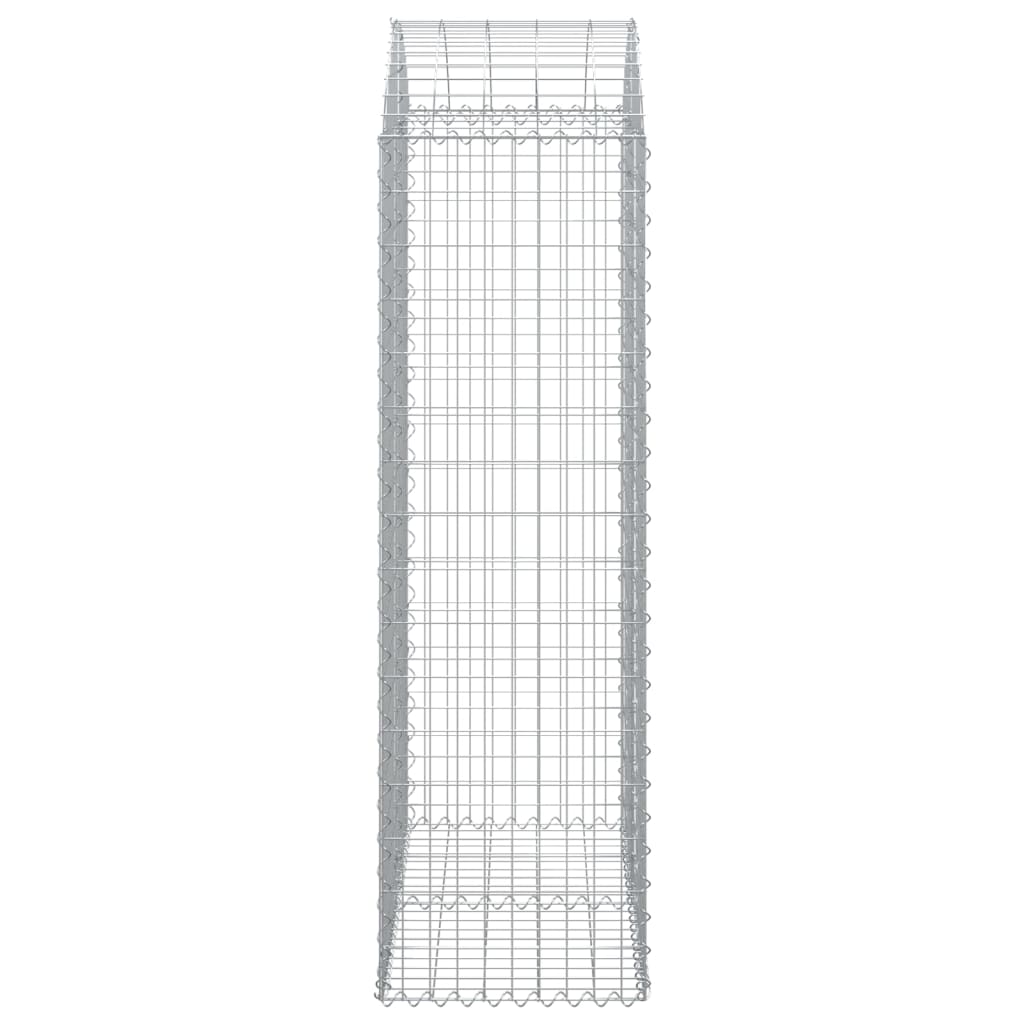 Coș gabion arcuit, 100x50x160/180 cm, fier galvanizat