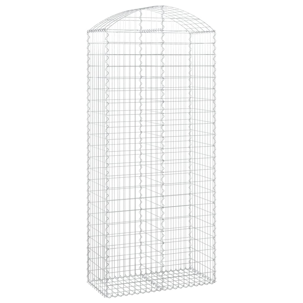 Coș gabion arcuit, 100x50x220/240 cm, fier galvanizat