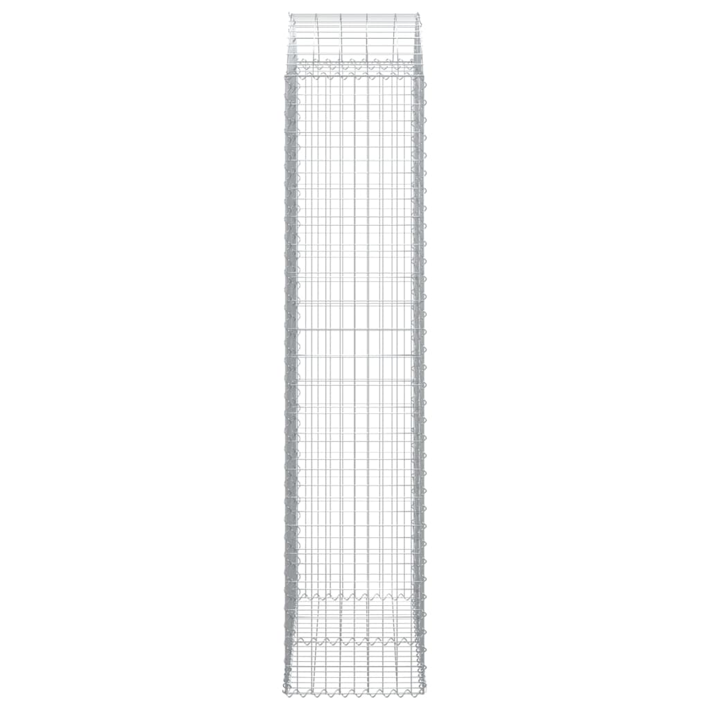 Coș gabion arcuit, 100x50x220/240 cm, fier galvanizat