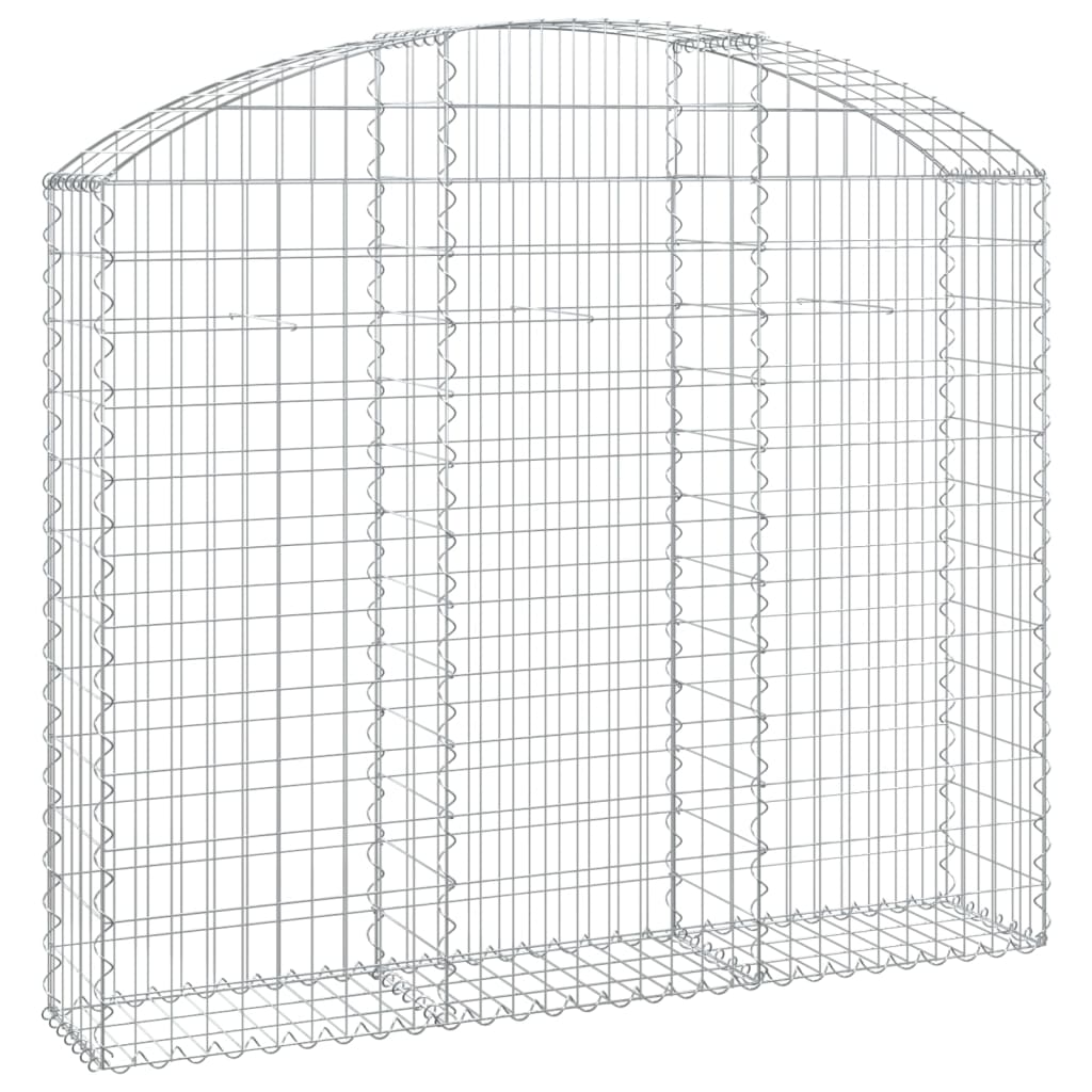 Coș gabion arcuit, 150x30x120/140 cm, fier galvanizat