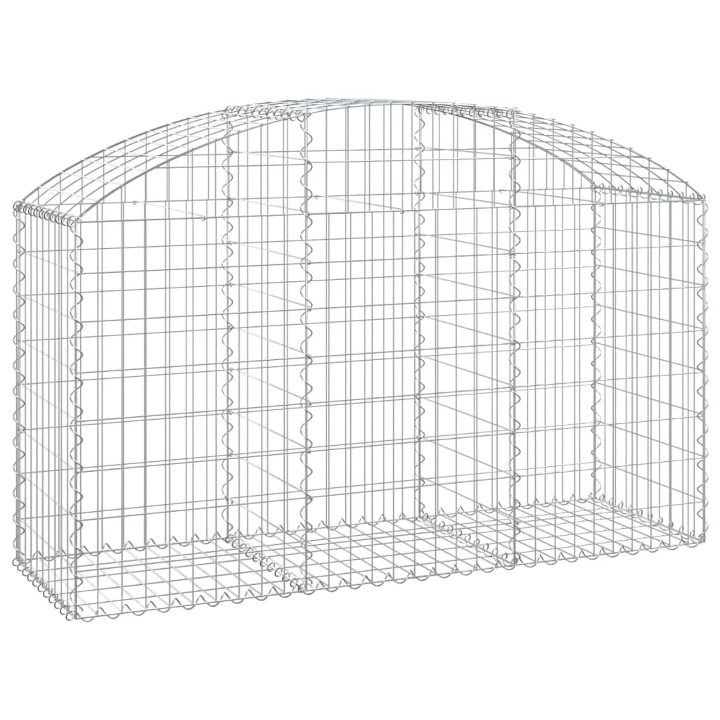 Coș gabion arcuit, 150x50x80/100 cm, fier galvanizat