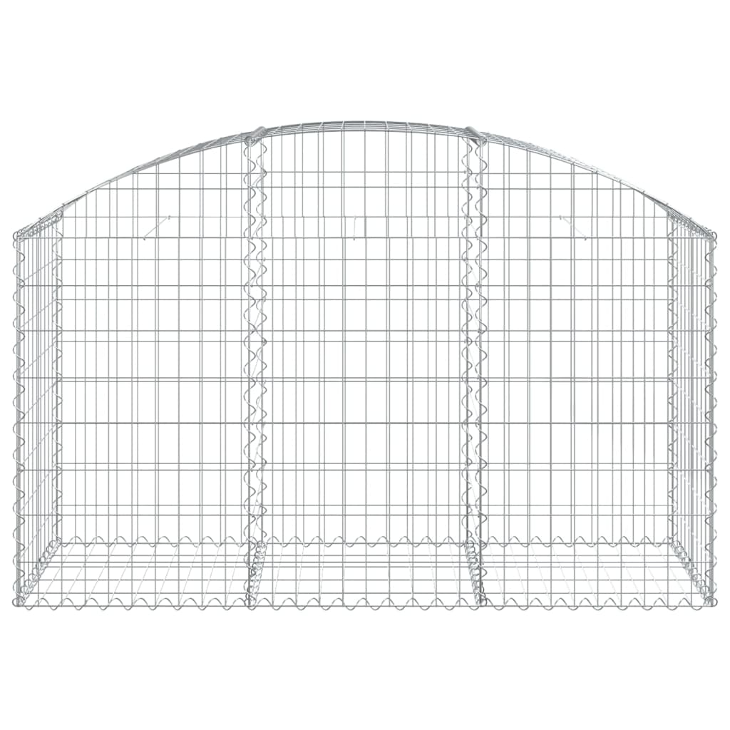 Coș gabion arcuit, 150x50x80/100 cm, fier galvanizat