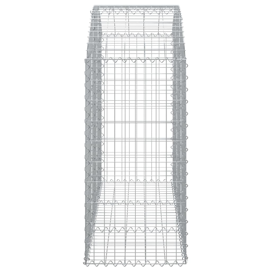 Coș gabion arcuit, 150x50x100/120 cm, fier galvanizat