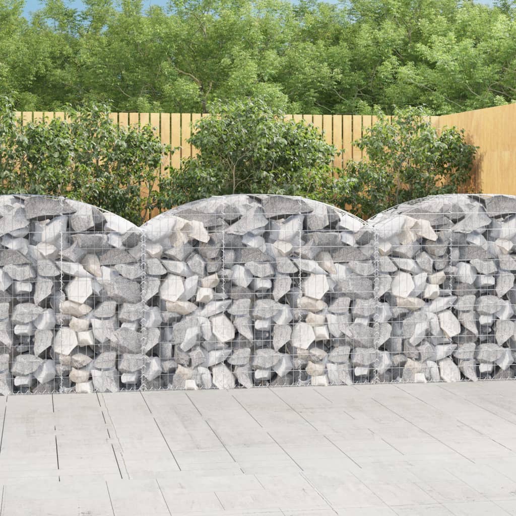 Coș gabion arcuit, 150x50x100/120 cm, fier galvanizat