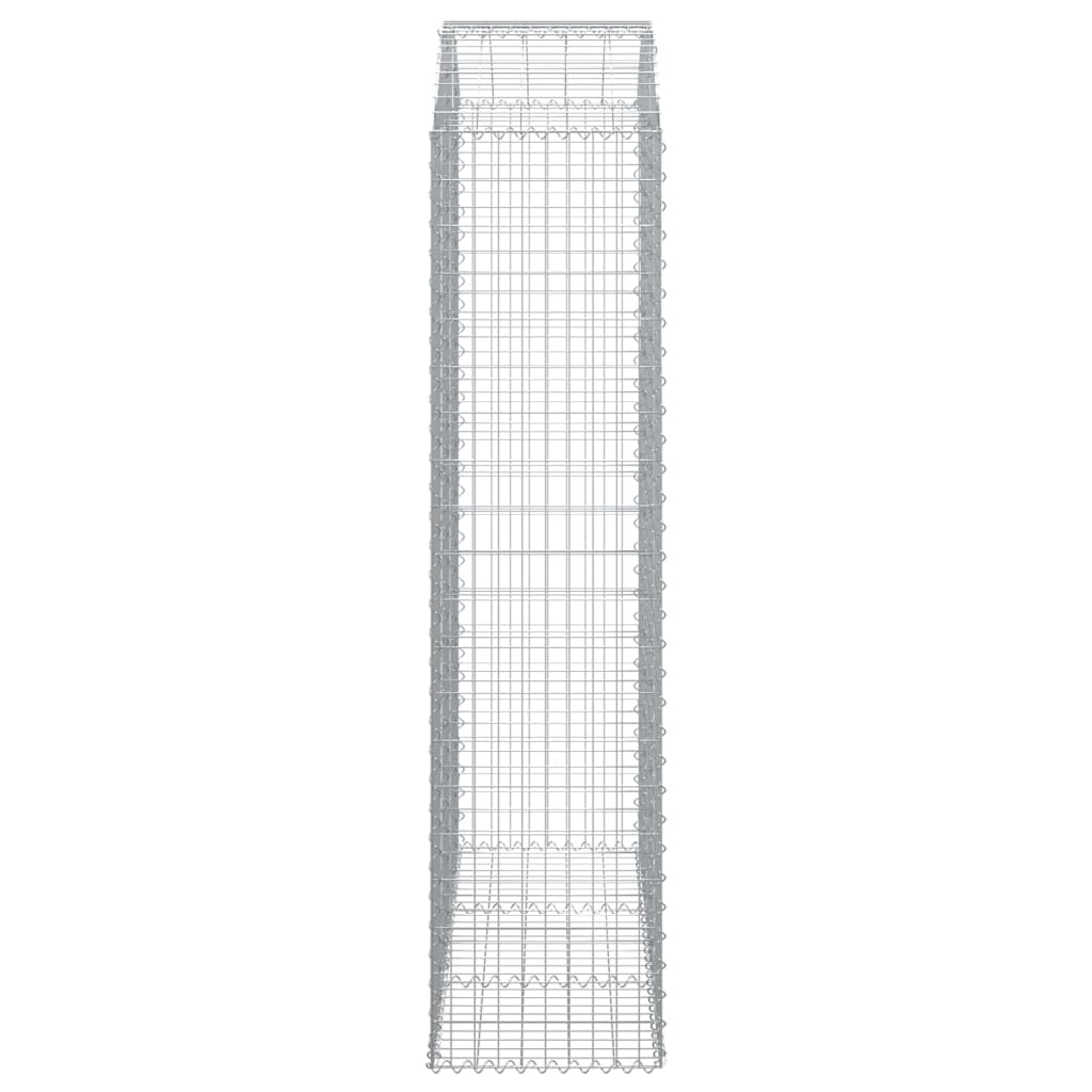 Coș gabion arcuit, 150x50x200/220 cm, fier galvanizat