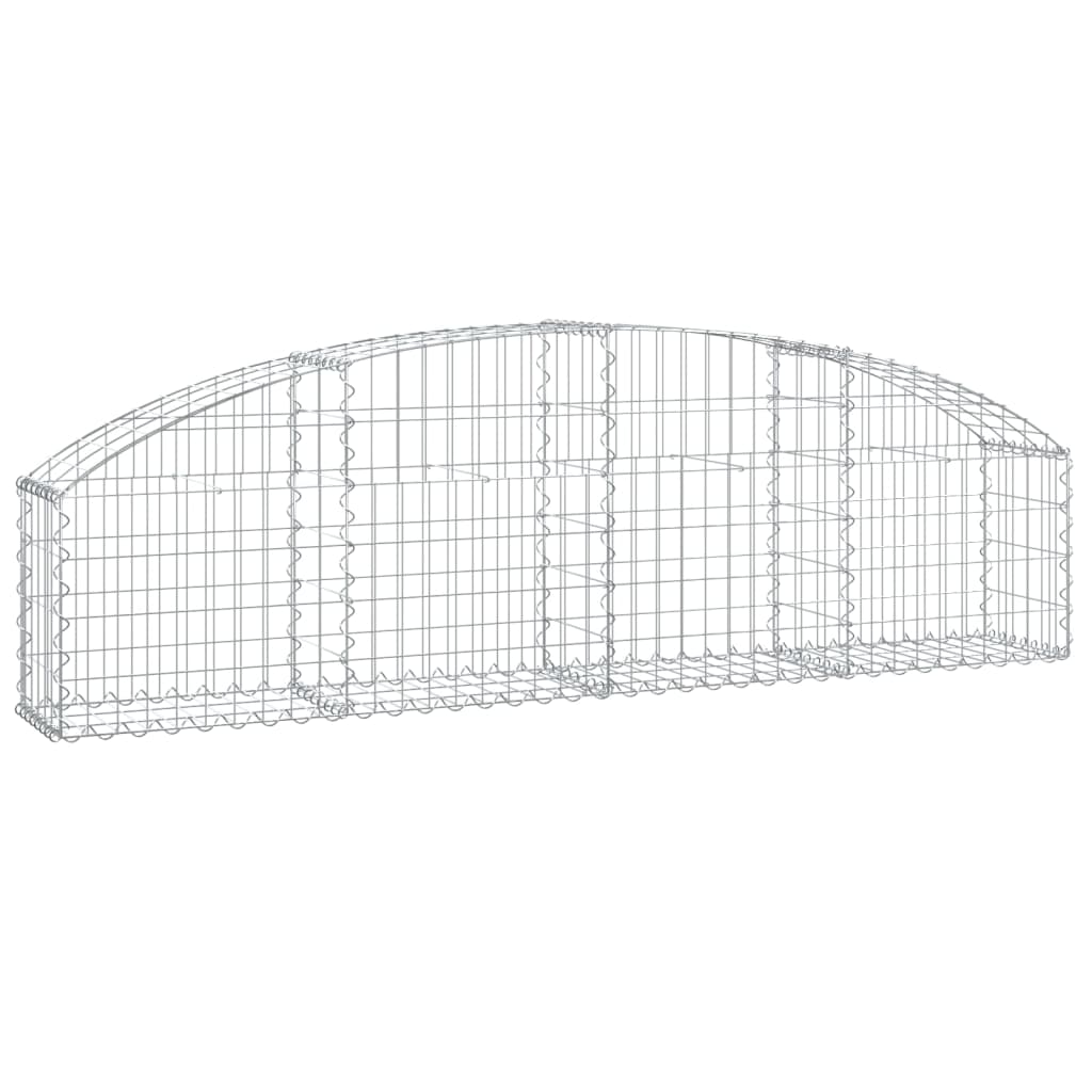 Coș gabion arcuit, 200x30x40/60 cm, fier galvanizat