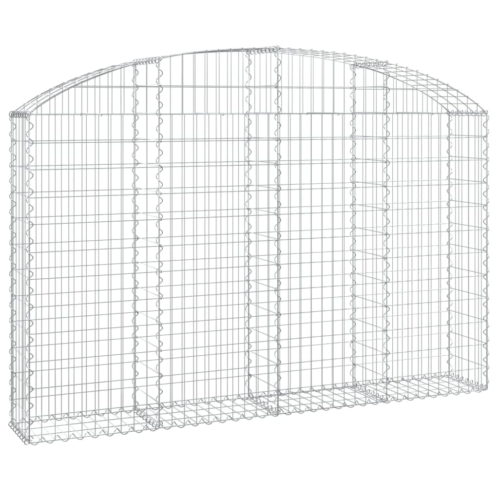 Coș gabion arcuit 200x30x120/140 cm fier galvanizat