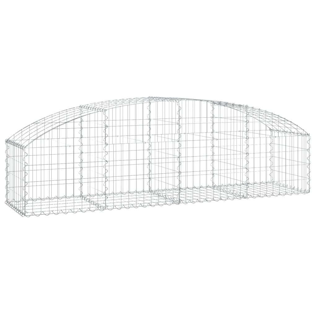 Coș gabion arcuit, 200x50x40/60 cm, fier galvanizat