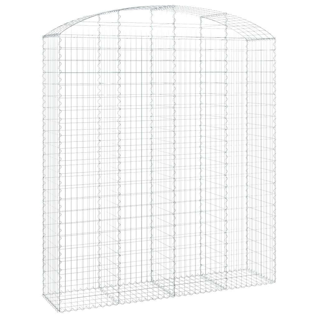 Coș gabion arcuit, 200x50x220/240 cm, fier galvanizat