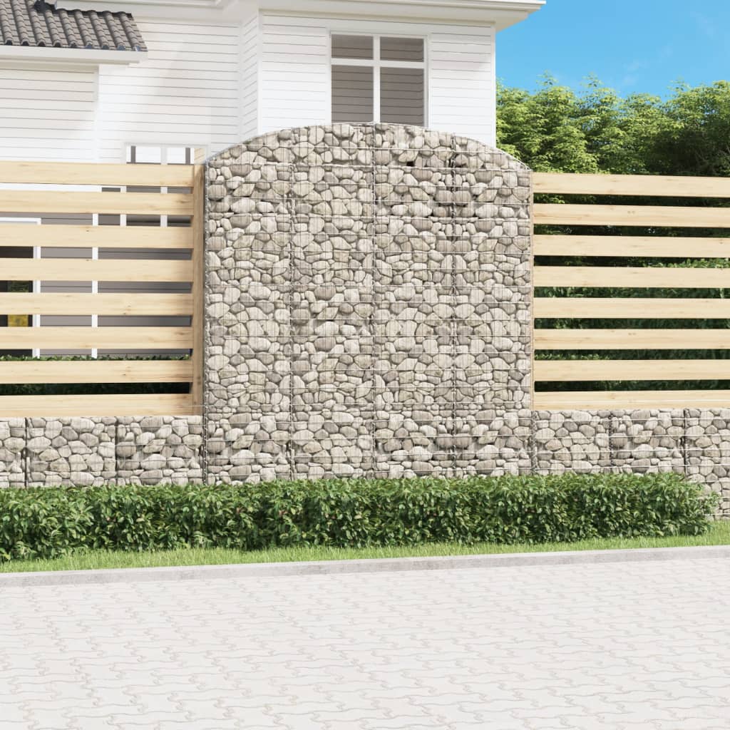 Coș gabion arcuit, 200x50x220/240 cm, fier galvanizat