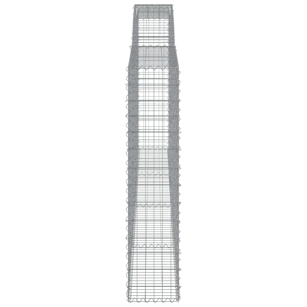 Coș gabion arcuit, 400x30x140/160 cm, fier galvanizat