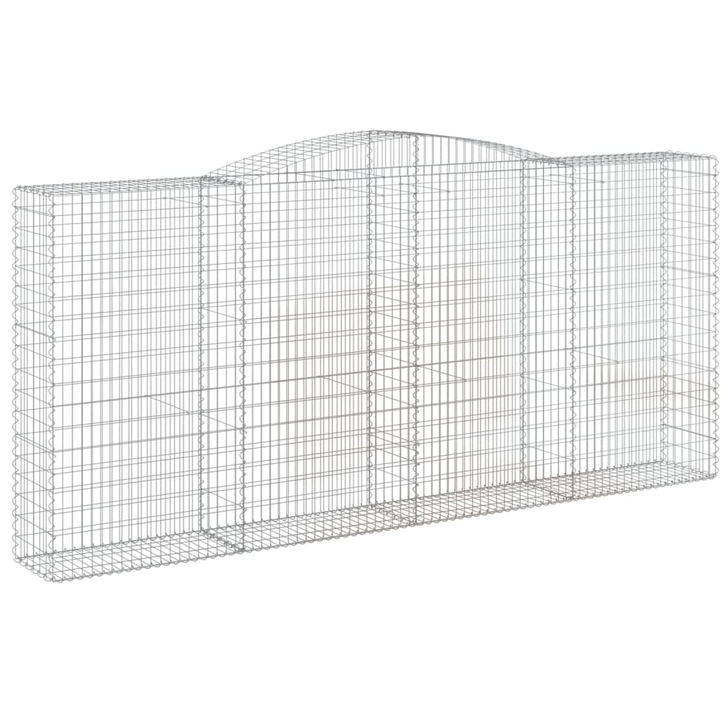 Coș gabion arcuit, 400x50x180/200 cm, fier galvanizat