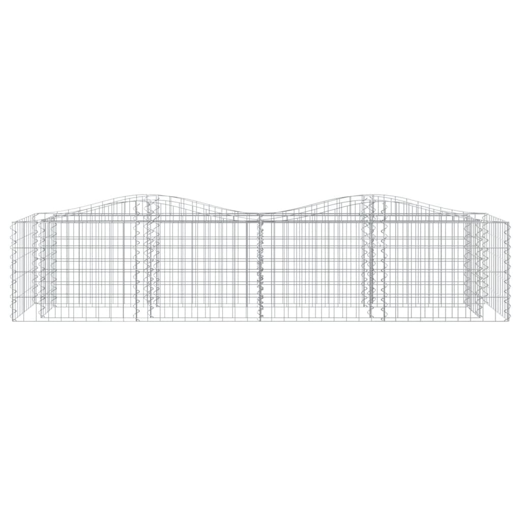 Strat înălțat cu gabion arcuit, 200x50x50 cm, fier galvanizat