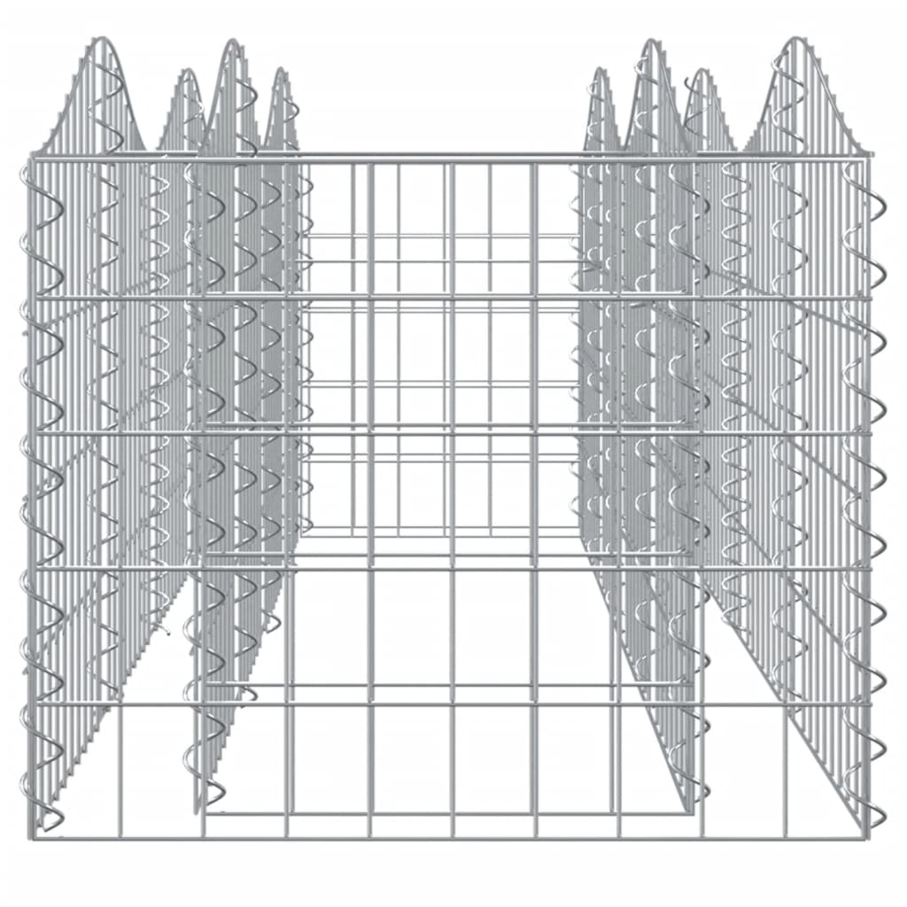 Strat înălțat cu gabion arcuit, 200x50x50 cm, fier galvanizat