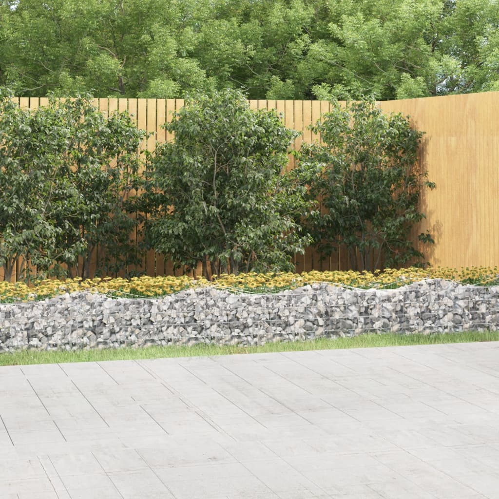 Strat înălțat cu gabion arcuit, 600x100x50 cm, fier galvanizat