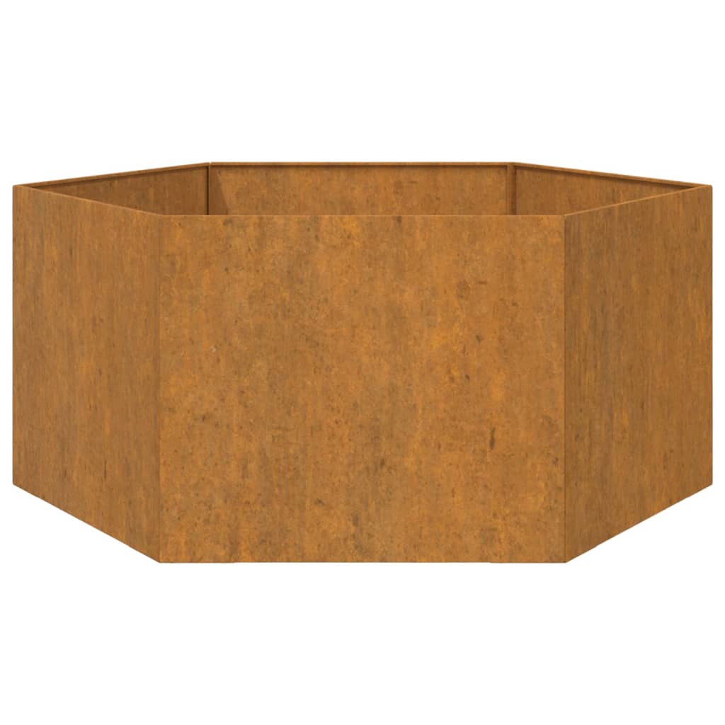 Jardinieră, ruginiu, 90x90x45 cm, oțel corten