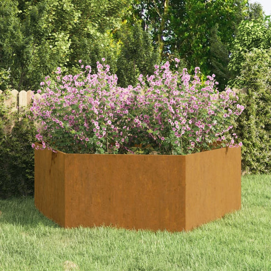 Jardinieră, ruginiu, 138x120x45 cm, oțel corten