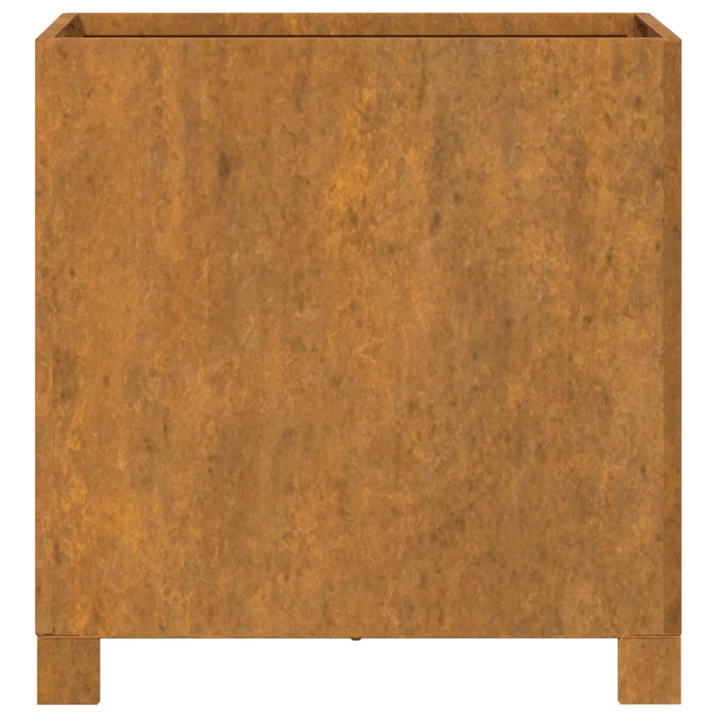 Jardiniere cu picioare 2 buc. ruginiu 42x40x43 cm oțel corten