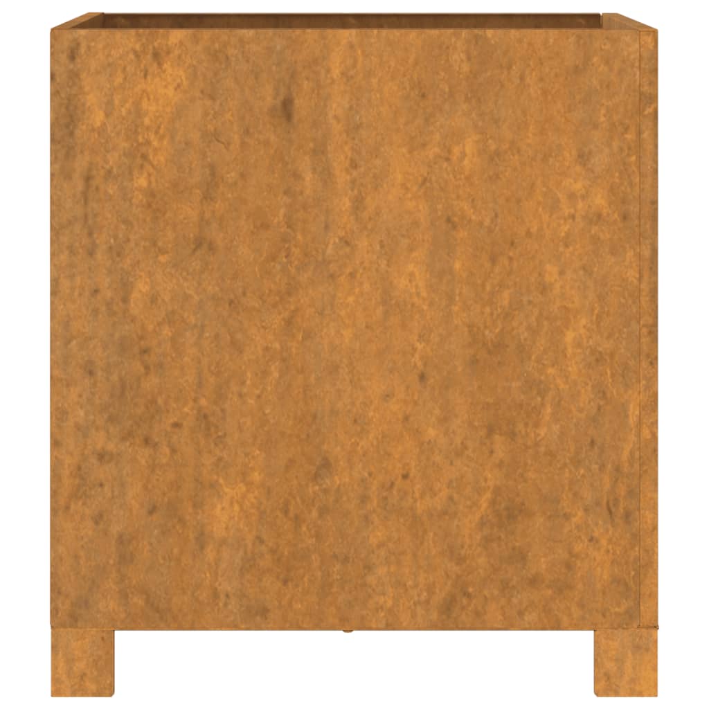 Jardiniere cu picioare 2 buc. ruginiu 42x40x43 cm oțel corten