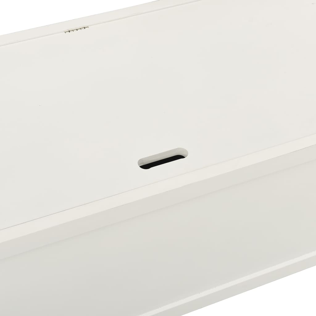 Bancă, alb, 107x45x75,5 cm, lemn masiv de brad