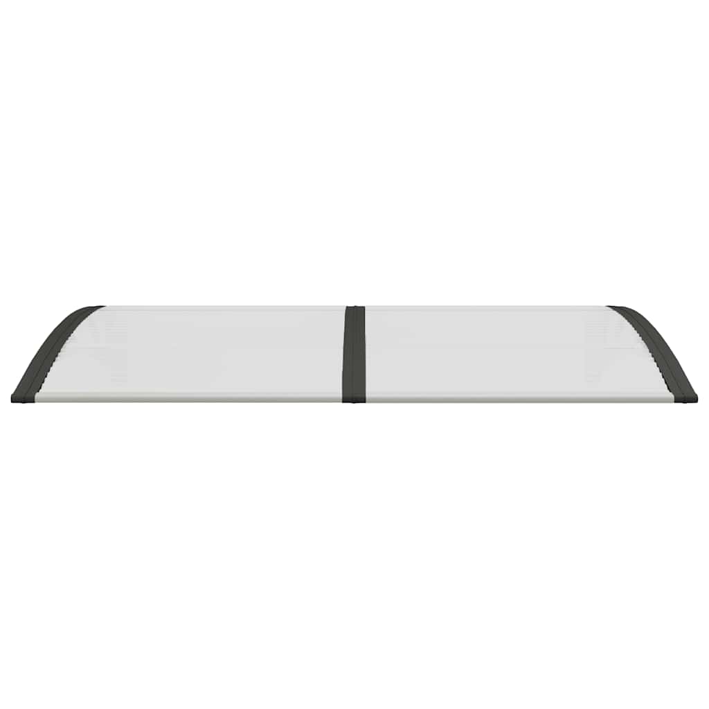 Door canopy, black and transparent, 150x80 cm, polycarbonate