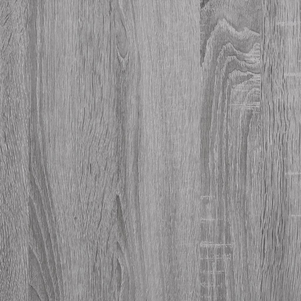 Set mobilier de baie, 3 piese, gri sonoma, lemn prelucrat