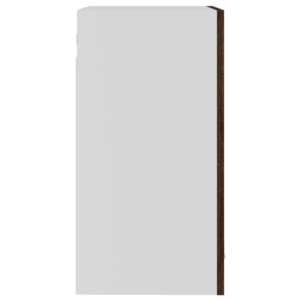 Dulap suspendat cu sticlă stejar maro 40x31x60 cm lemn compozit