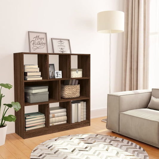 Bibliotecă, stejar maro, 97,5x29,5x100 cm, lemn prelucrat