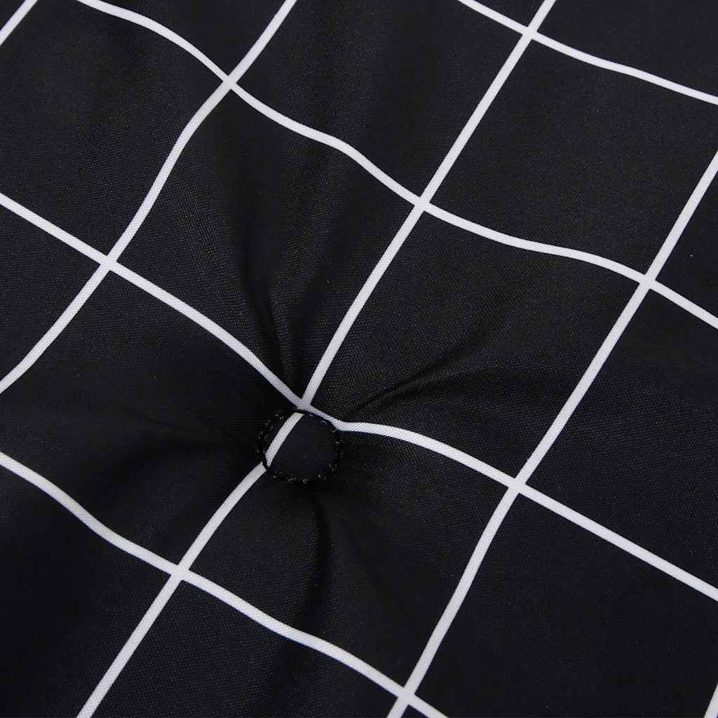 Perne scaun grădină 2 buc negru model carouri 40x40x3 cm textil