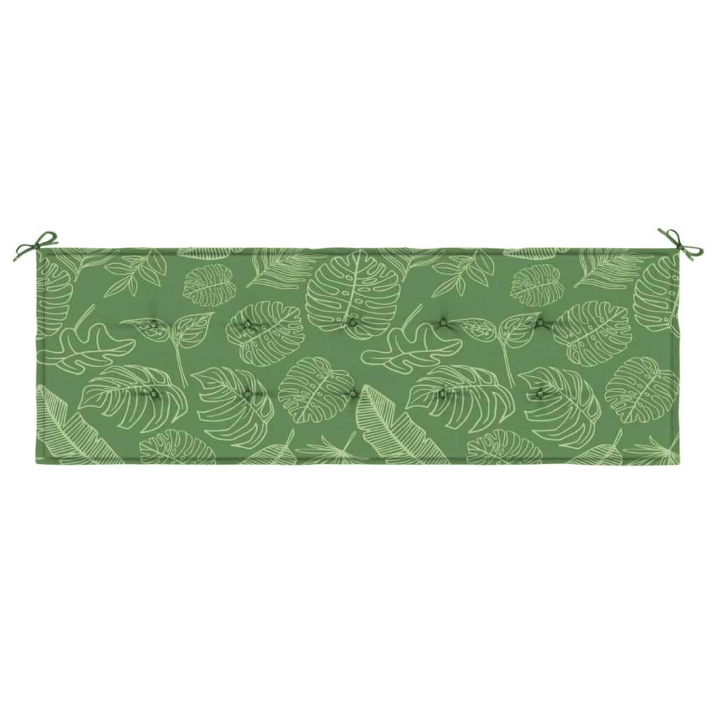 Pernă bancă de grădină model frunze, 150x50x3 cm, textil oxford