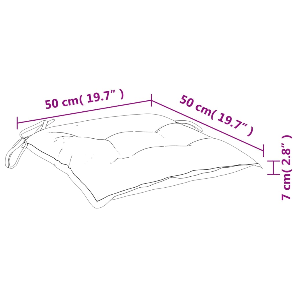 Perne de scaun, 2 buc., bej, 50x50x7 cm, textil oxford