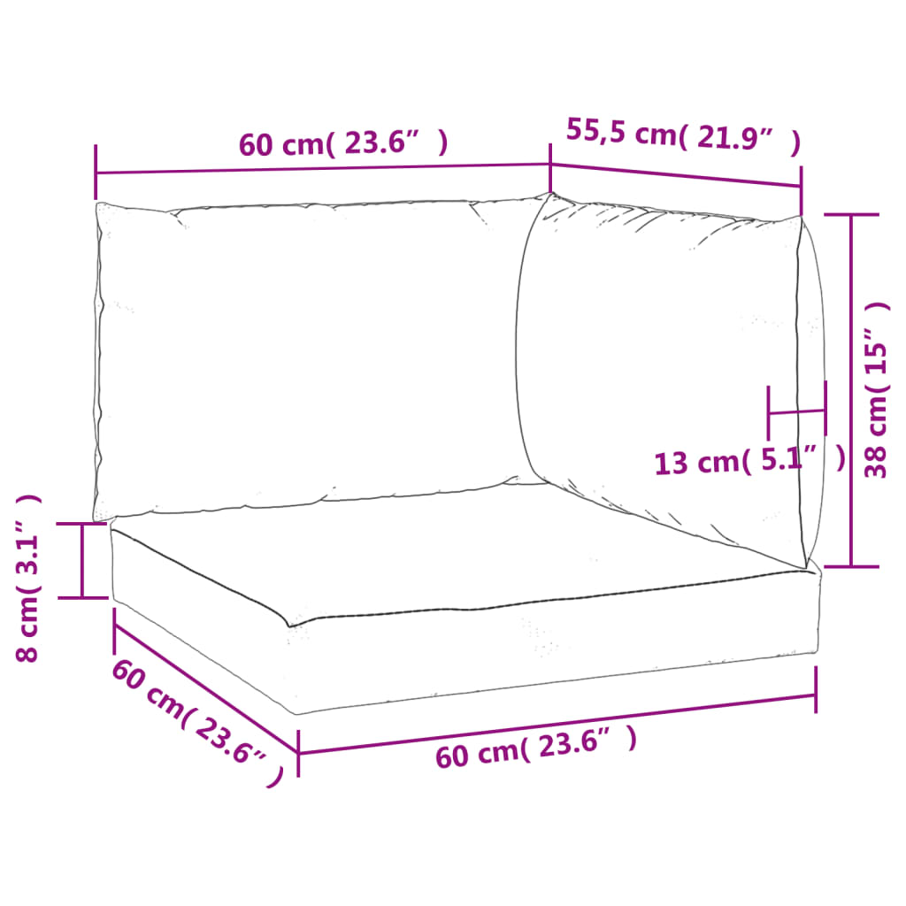 Perne de canapea din paleți, 3 buc., bej, material textil