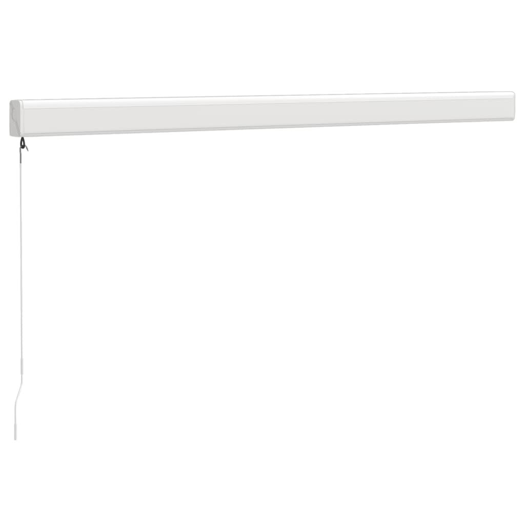 Copertină retractabilă, galben/alb, 3x2,5 m, textil/aluminiu