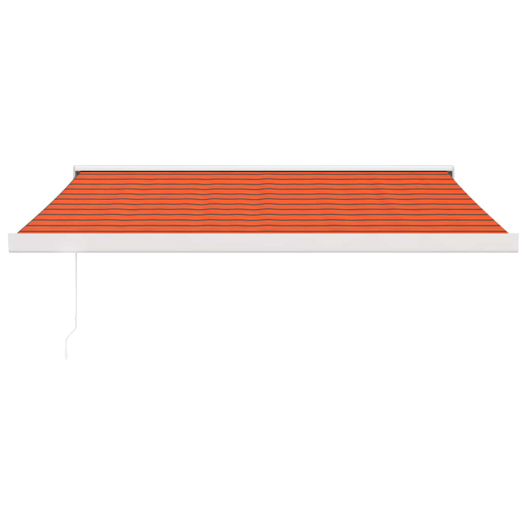 Copertină retractabilă portocaliu/maro 3x2,5 m, textil/aluminiu