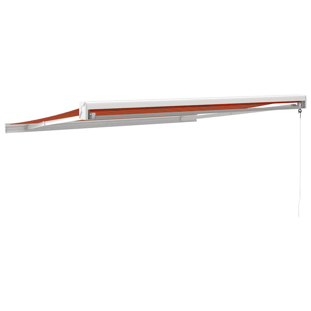 Copertină retractabilă portocaliu/maro 3x2,5 m, textil/aluminiu