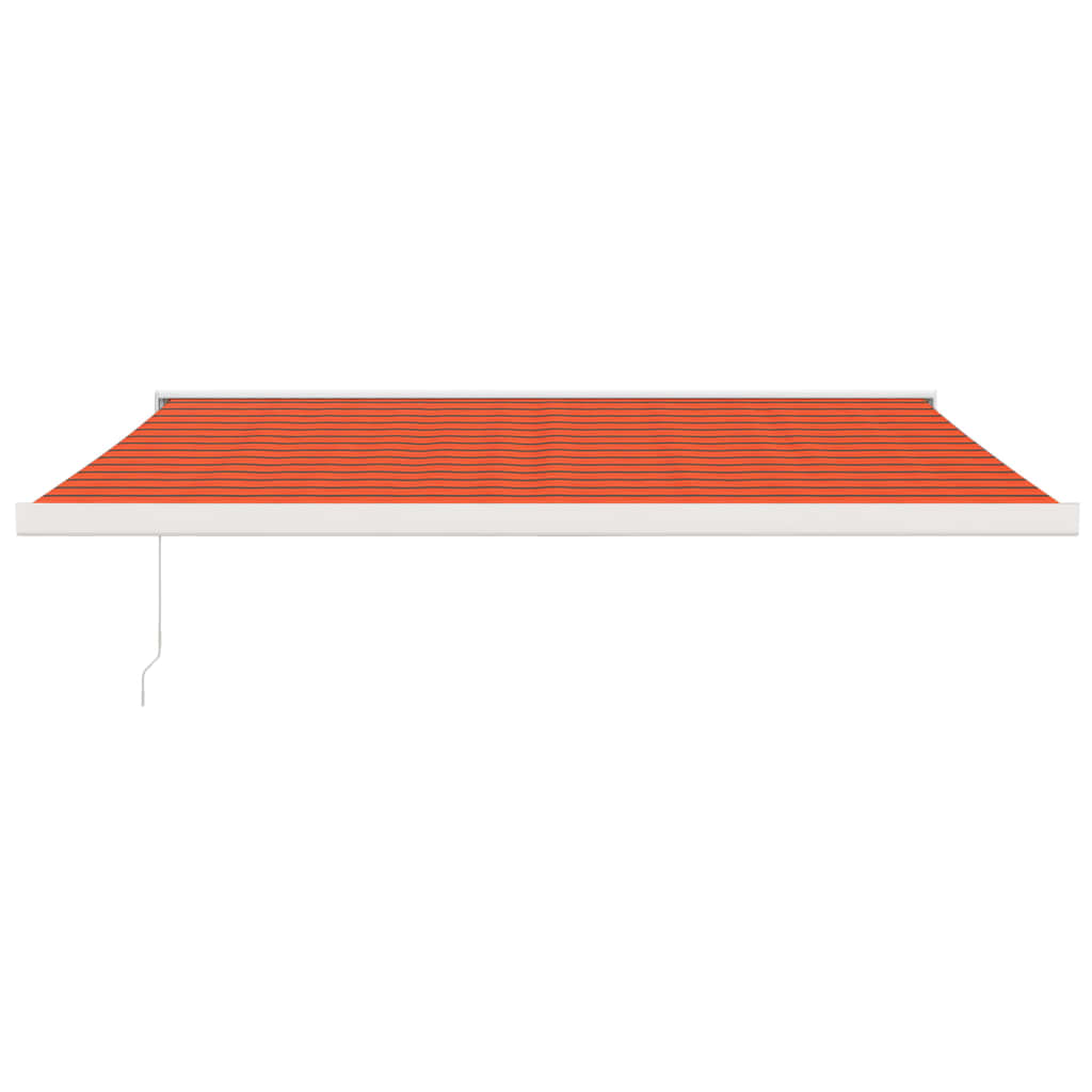 Copertină retractabilă portocaliu/maro 4x3 m, textil/aluminiu
