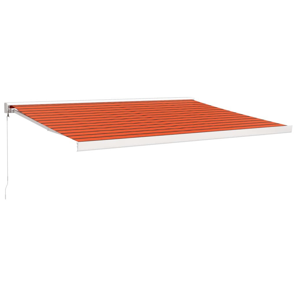 Copertină retractabilă portocaliu/maro 4,5x3 m, textil/aluminiu