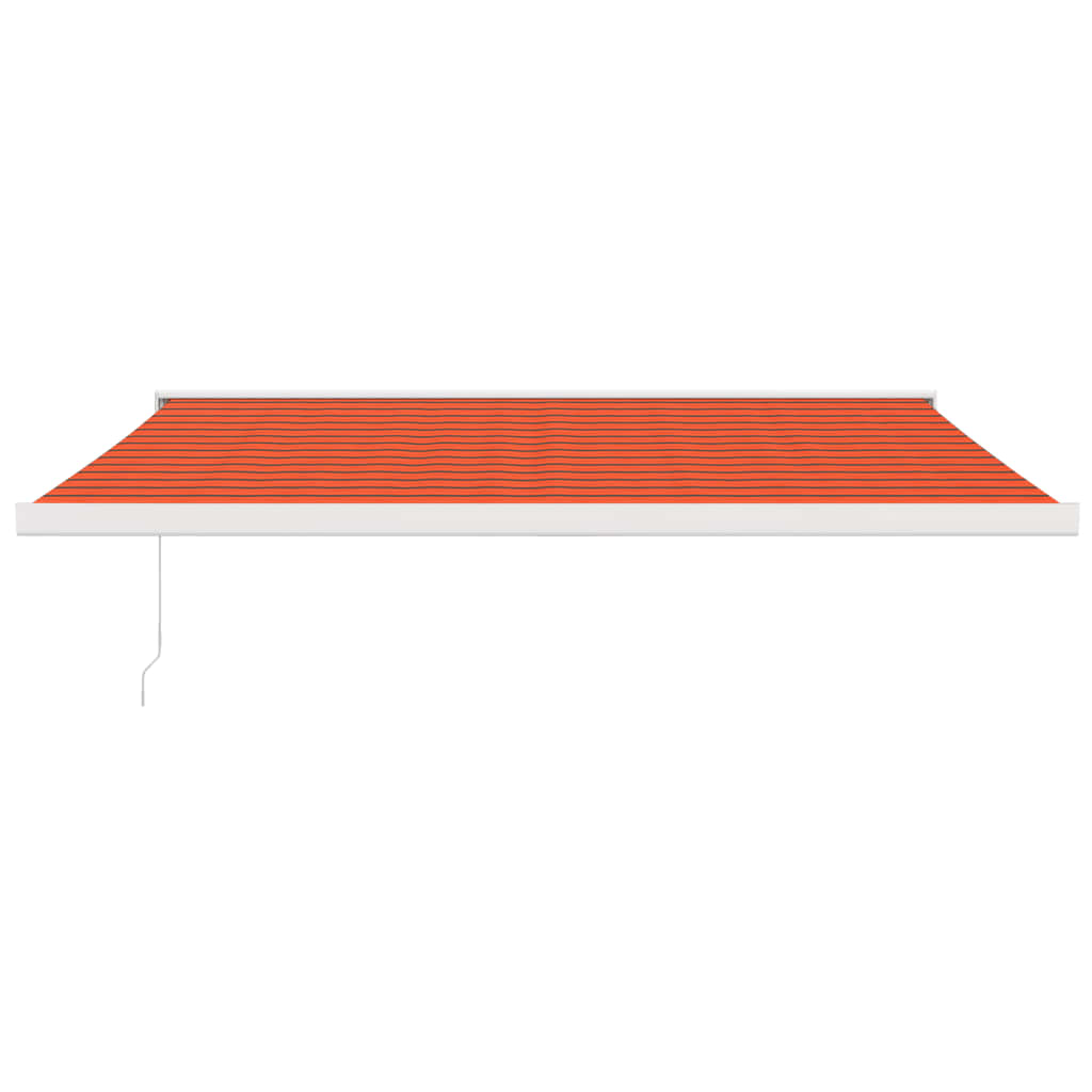 Copertină retractabilă portocaliu/maro 4,5x3 m, textil/aluminiu