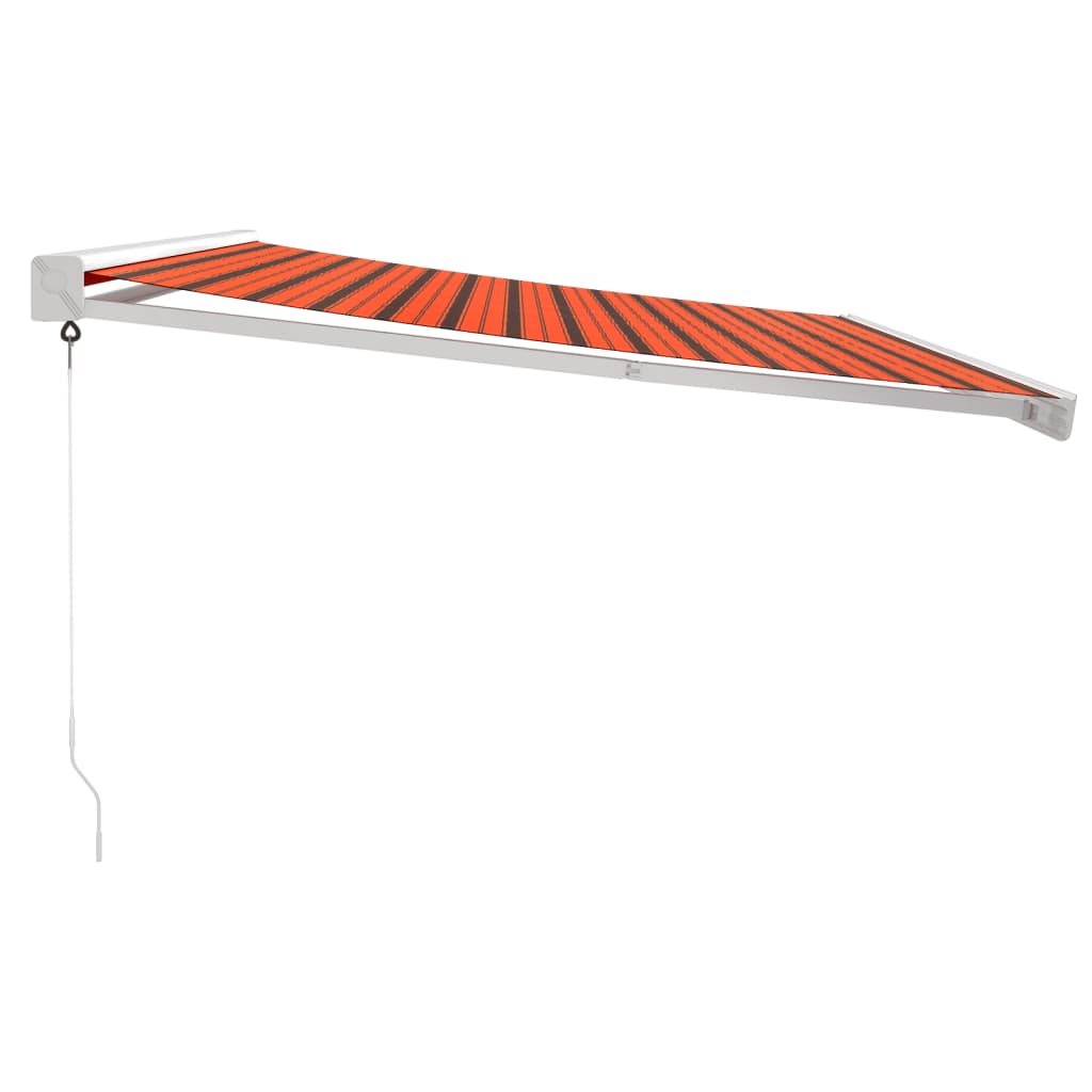 Copertină retractabilă portocaliu/maro 4,5x3 m, textil/aluminiu